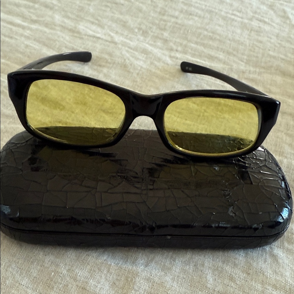 Black Sunglasses with Yellow Lenses